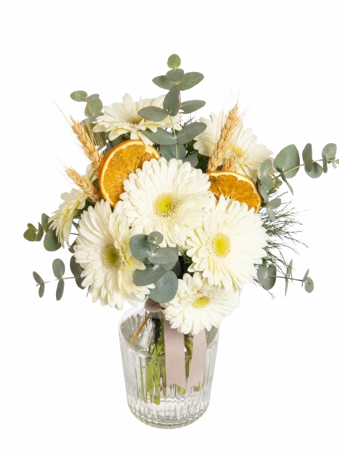 Masum Beyaz Gerbera Aranjmanı