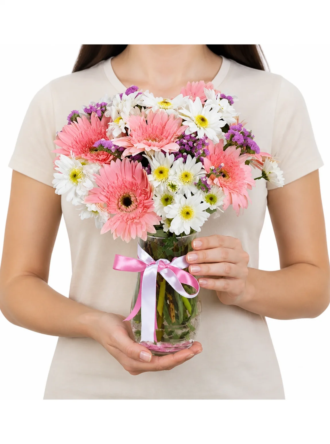 Pembe Gerbera Vazom