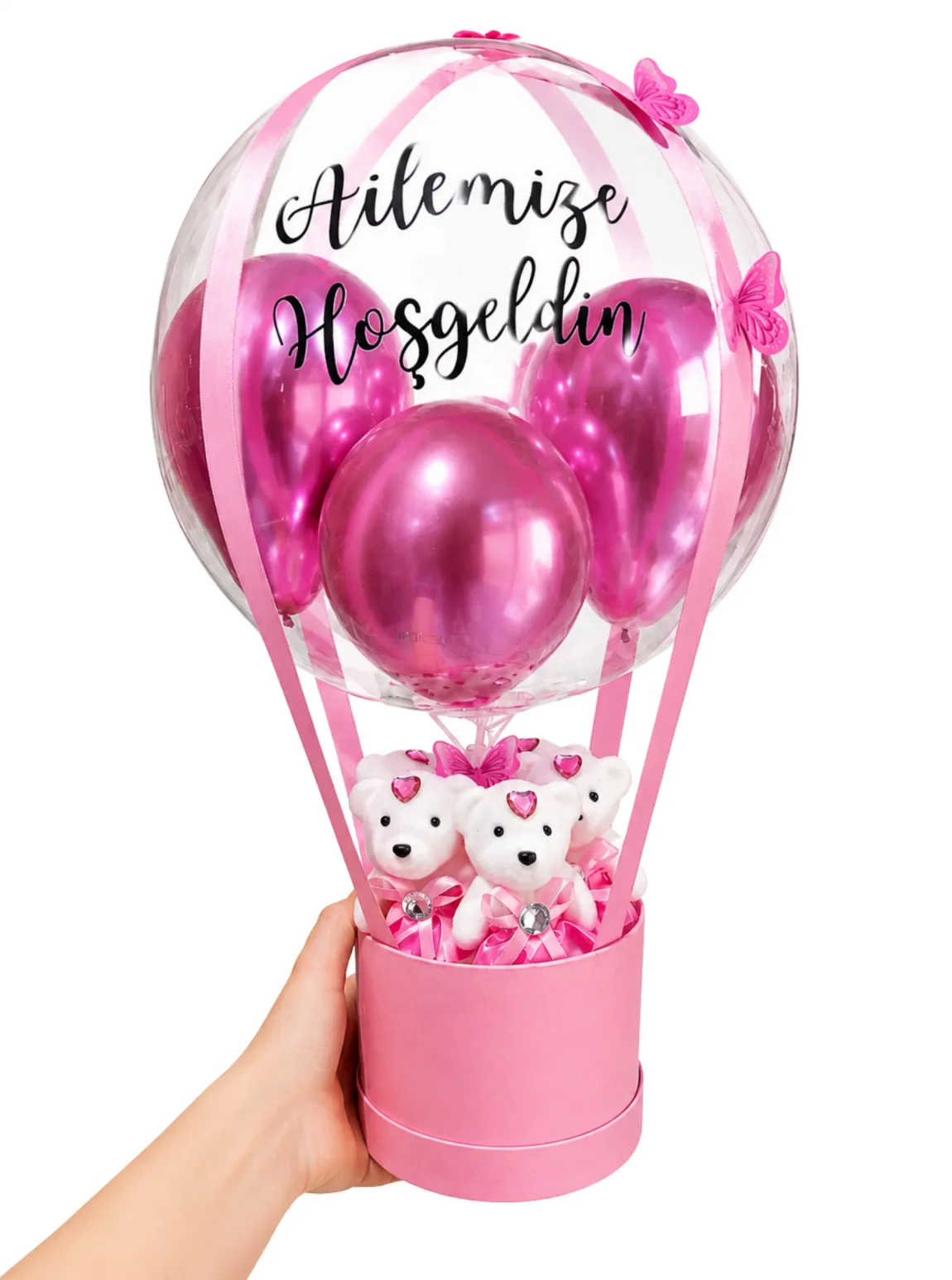 Pembe Hoş Geldin Balon Kutusu