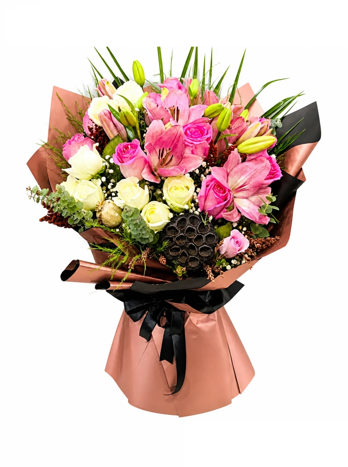 Pembe Lilyum Buketi