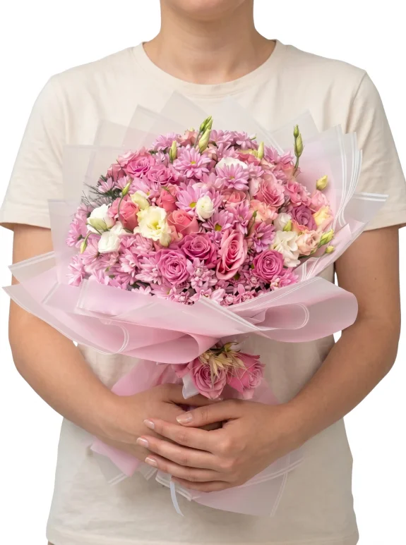 Premium Pembe Gül Buketi