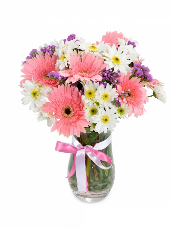Pembe Gerbera Vazom