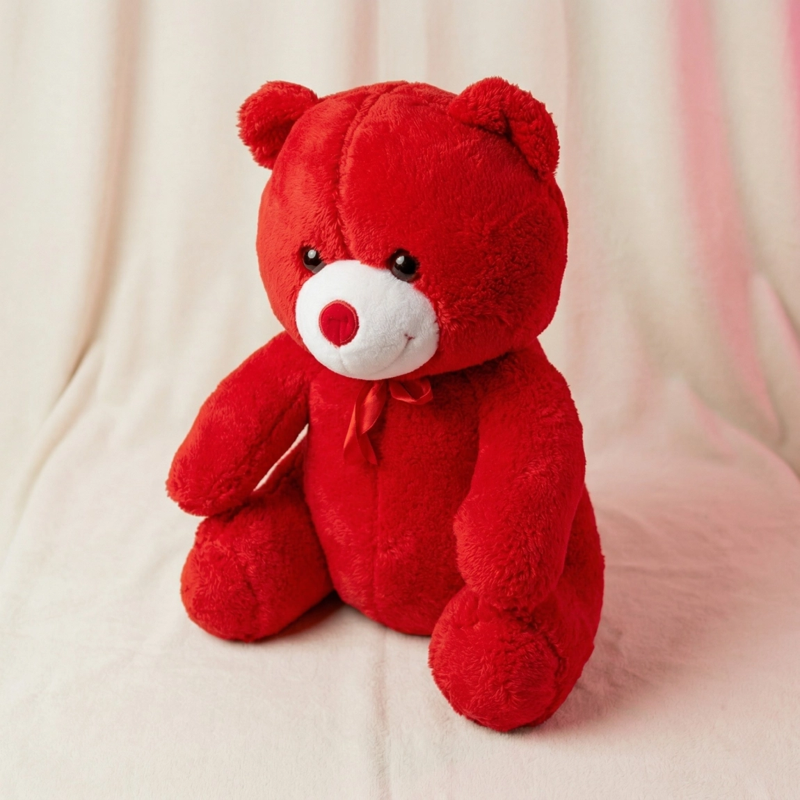 50 Cm Peluş Ayıcık (Kırmızı)